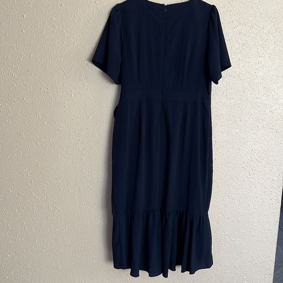 ALEX MARIE embroidered navy blue dress - Picture 3 of 11